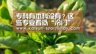 专科有本科没有?这些专业看似“冷门” 但结业后就业前景好|开云足球(图1) 开云足球