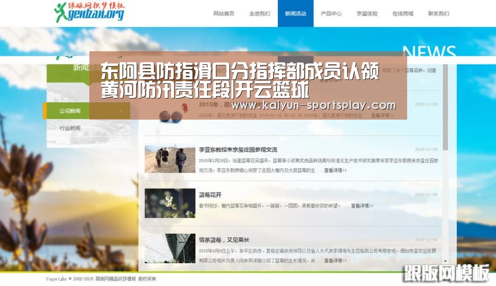 东阿县防指滑口分指挥部成员认领黄河防汛责任段|开云篮球(图1) 开云赛事